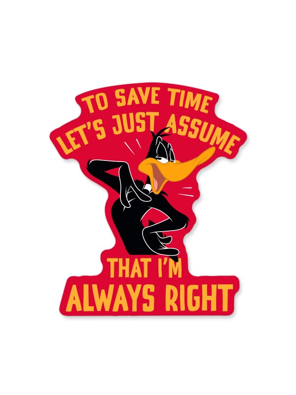 I M Always Right Looney Tunes Official Sticker Redwolf