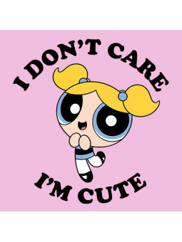 I Dont' Care, I'm Cute - The Powerpuff Girls Official Oversized Cropped T-shirt