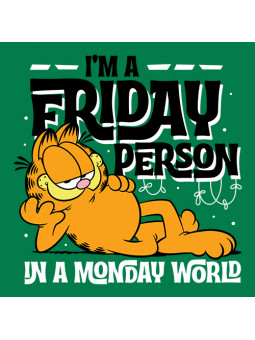 I'm A Friday Person - Garfield Official Oversized Cropped T-shirt