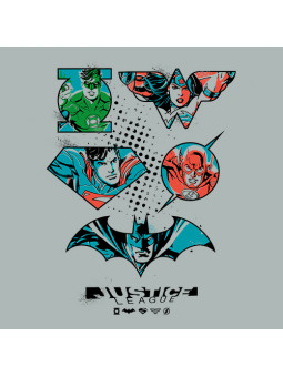 Justice League: Logo Badges - Justice League Official T-shirt