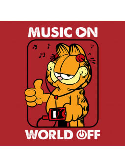 Music On, World Off - Garfield Official T-shirt