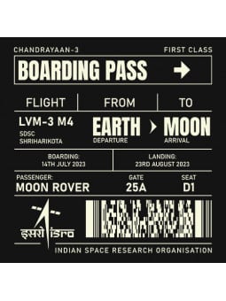 Moon Boarding - ISRO Official T-shirt