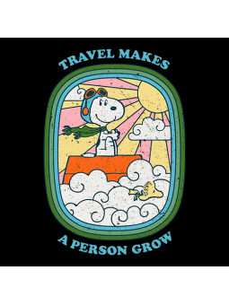 Snoopy: Travel Makes A Person Grow - Peanuts Official Tshirt