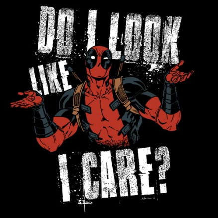 Deadpool: Don't Care T-shirt | Official Deadpool T-shirts | Redwolf