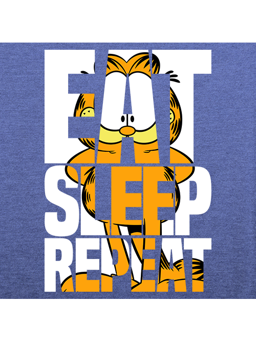 Eat Sleep Repeat T-shirt | Garfield Official Merchandise | Redwolf