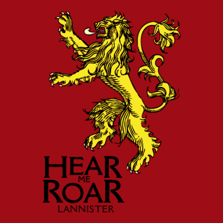 Hear Me Roar T-shirt - House Lannister | Official Game Of Thrones T ...