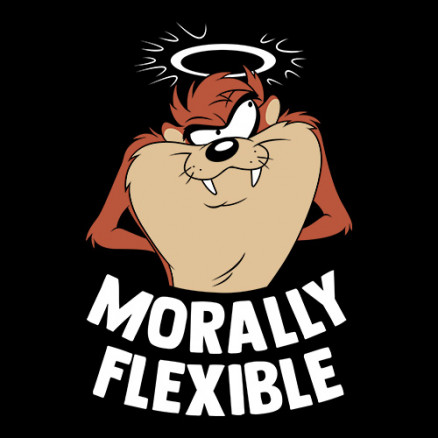 Morally Flexible T-shirt | Looney Tunes Official Merchandise | Redwolf