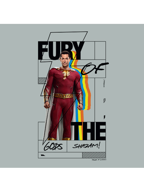 Men's Shazam! Fury of the Gods We Are the Power Comic Book Cover T-Shirt -  Black - 2X Large