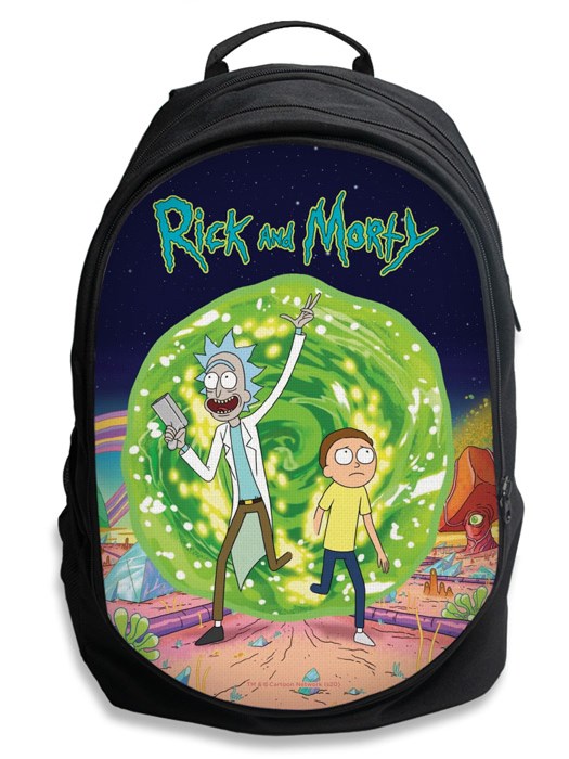 Rick and best sale morty school bag