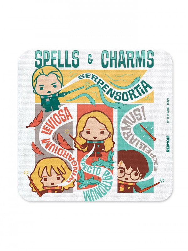 Set of 4 Spell & Charms Coasters, Harry Potter