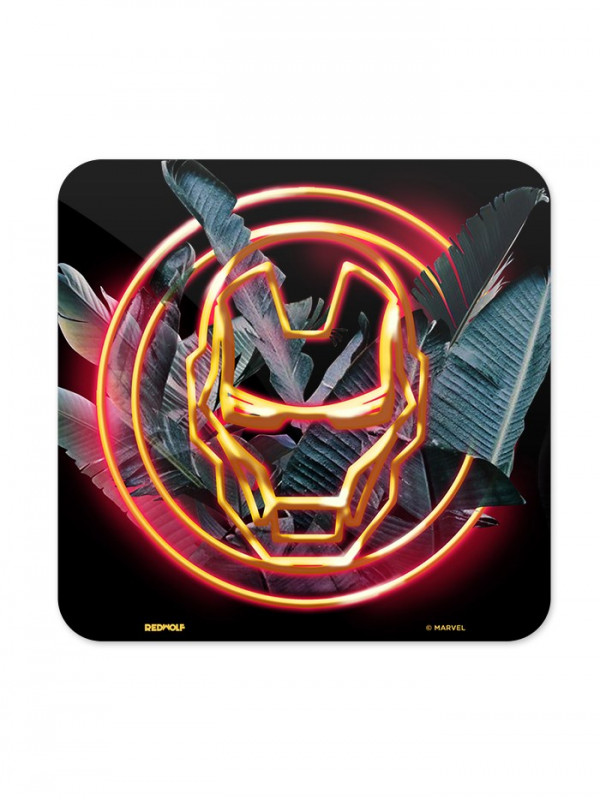 Super Iron Logo Marvel Official Coaster Redwolf