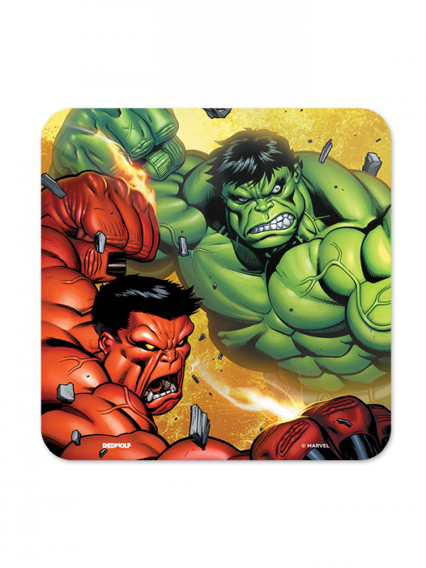The Incredible Hulk Vs Red Hulk - Marvel Official Coaster