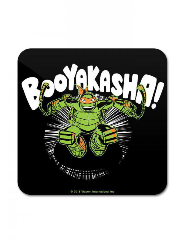 TMNT Mikey Booyakasha Official Ninja Turtles Men's T-shirt green 