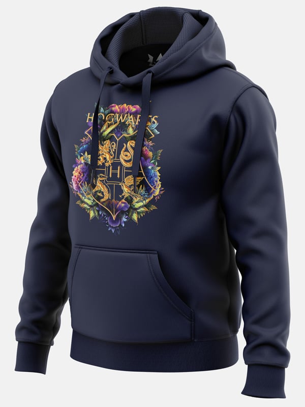 Hogwarts: Floral Logo - Harry Potter Official Hoodie