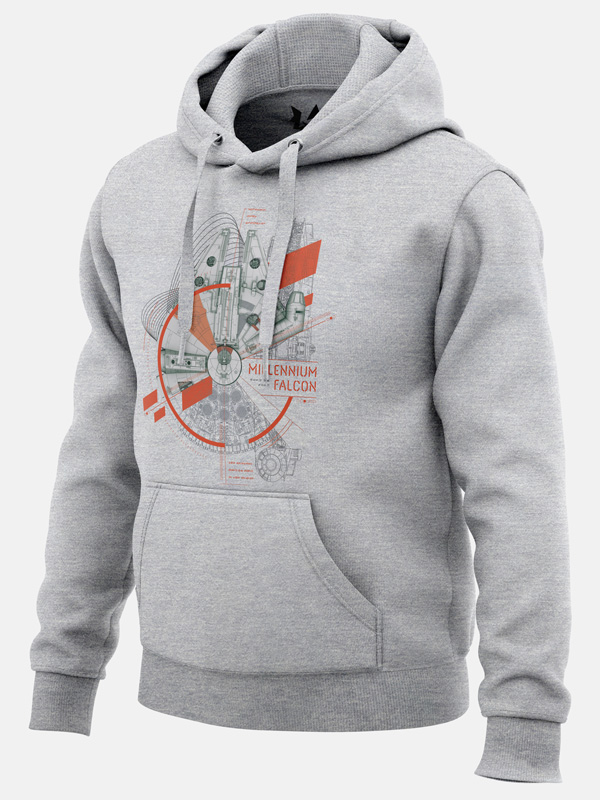 Millennium Falcon Schematics - Star Wars Official Hoodie