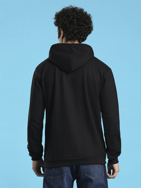 Plain black clearance hoodie back