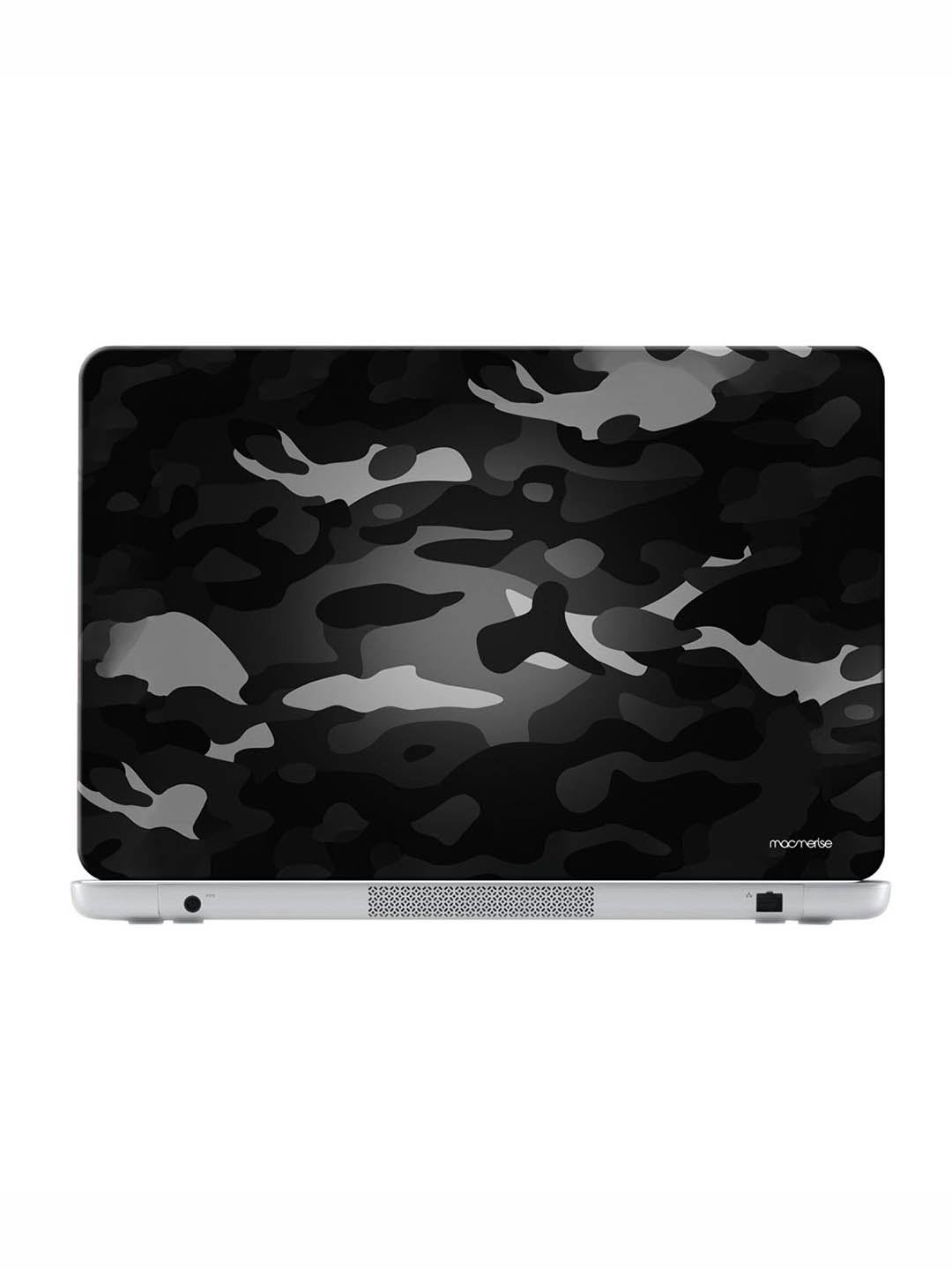 Gunmetal Gray with Black and White Camouflage Printed Premium