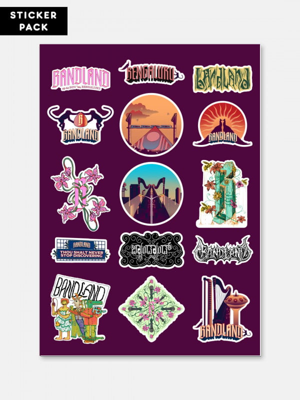 Bandland Sticker Pack - Bandland Sticker Sheet [PRE-ORDER SHIPS OUT ON 9TH DECEMBER 2024]