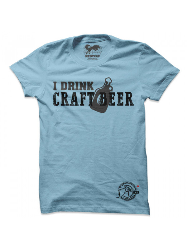 I Drink Craft Beer (Sky Blue) - Drifters Official T-shirt