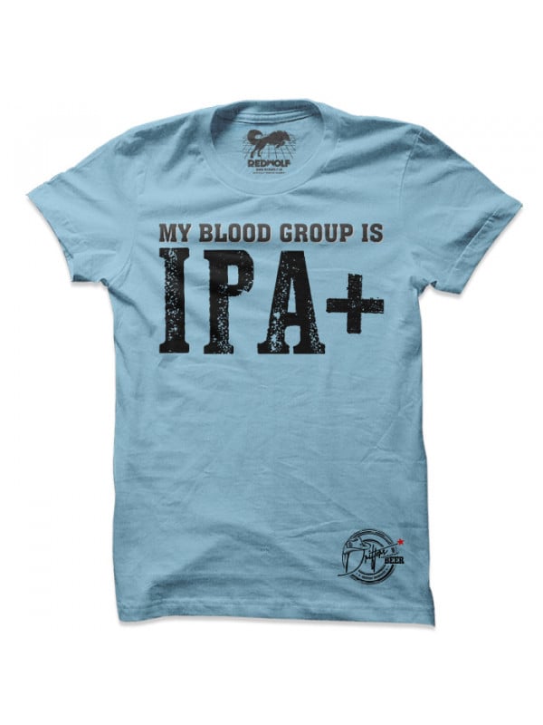 My Blood Group Is IPA+ (Sky Blue) - Drifters Official T-shirt