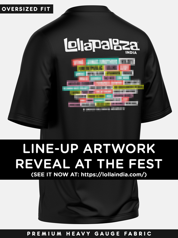 Festival Lineup Black Oversized Tshirt Lollapalooza Official