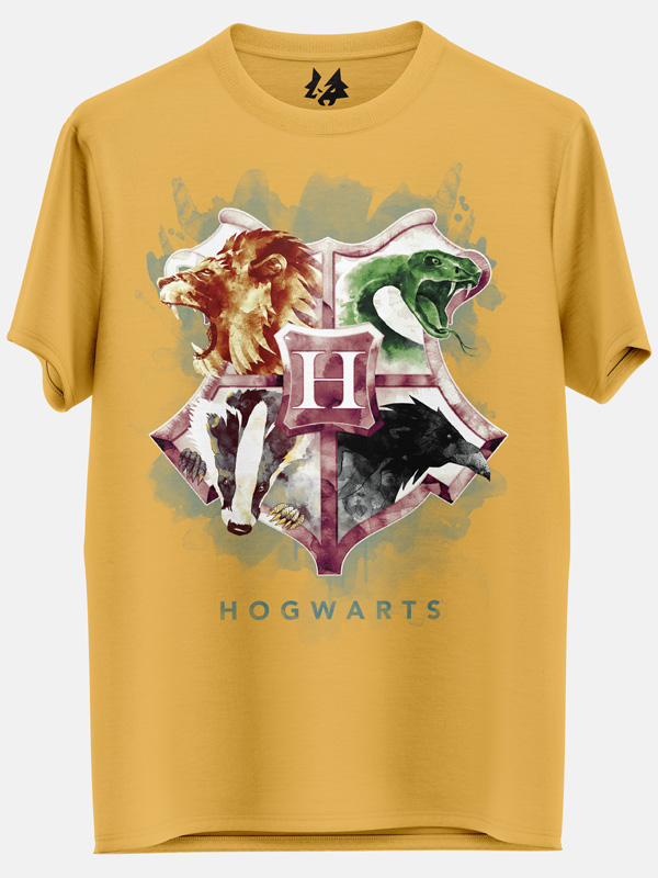 Hogwarts Crest Oilpaint - Harry Potter Official Tshirt