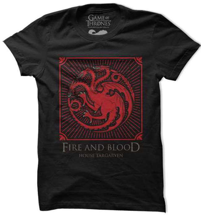 House Targaryen Shield | Game Of Thrones T-shirts | Redwolf