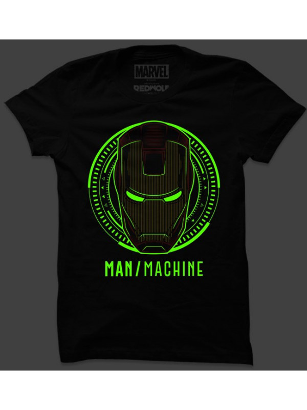 Iron man t shirt glow in the dark sale