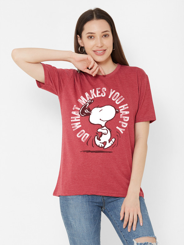 Do What Makes You Happy | Peanuts T-shirt | Redwolf