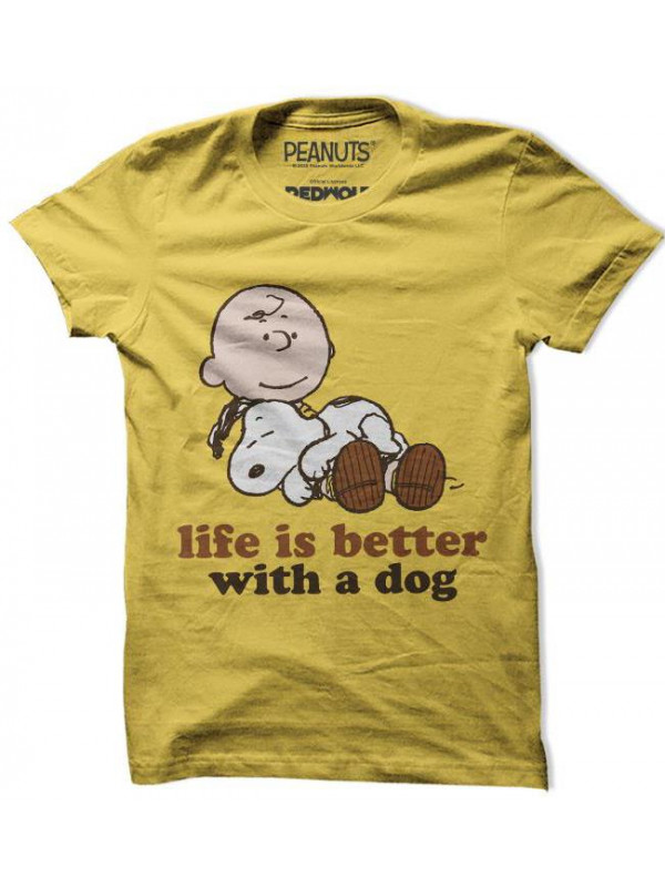 Snoopy Charlie Brown Life Is Better With A Dog Funny Shirt