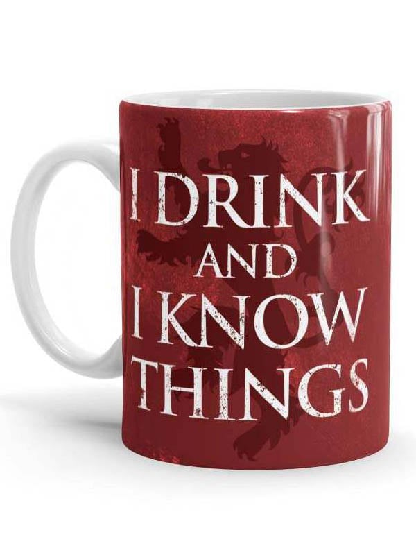 I Drink And I Know Things: Red  Official Game Of Thrones Mug