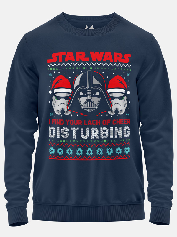 Darth Vader: Lack Of Cheer (Navy Blue) - Star Wars Official Pullover