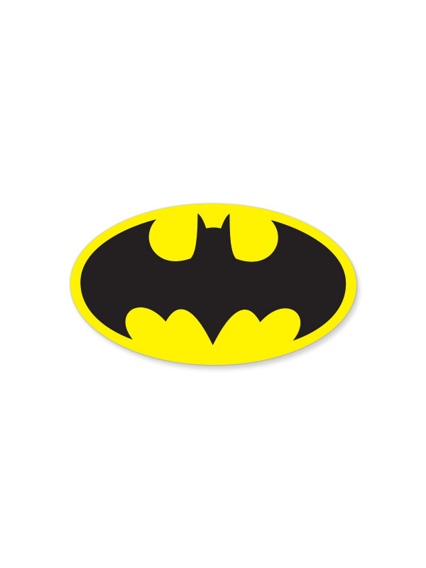 Batman Symbol | Black and White Logo Sticker | Zazzle