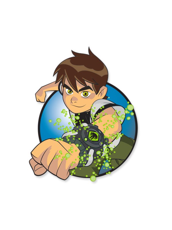 Ben In Action - Ben 10 Official Sticker