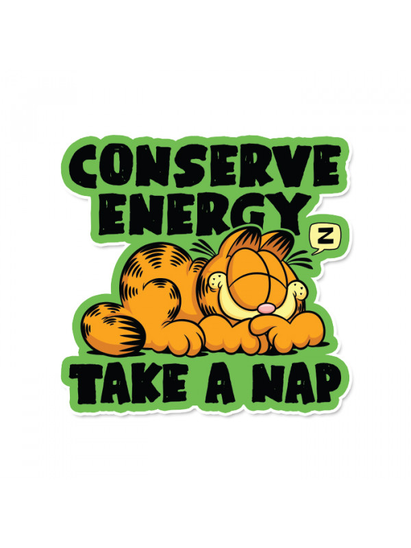 Conserve Energy - Garfield Official Sticker