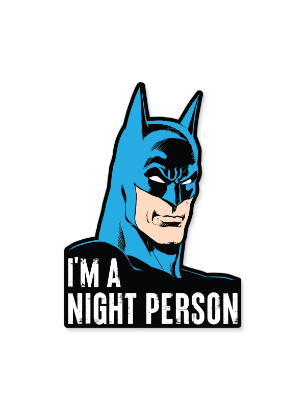 I'm A Night Person, Batman Official Sticker