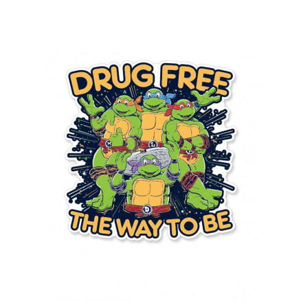 Drug Free T-shirt, TMNT Tees