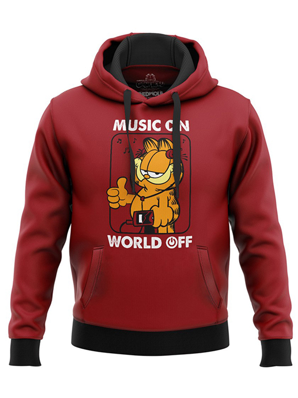 Garfield Anime Kid Pullover Hoodie Garfield Hooded Sweatshirt