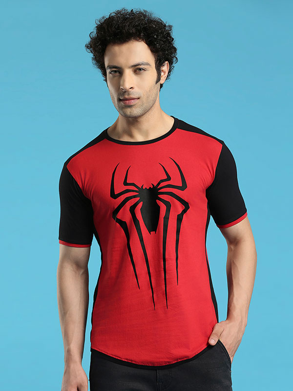 Amazing Spidey Marvel Official Drop Cut T shirt Redwolf