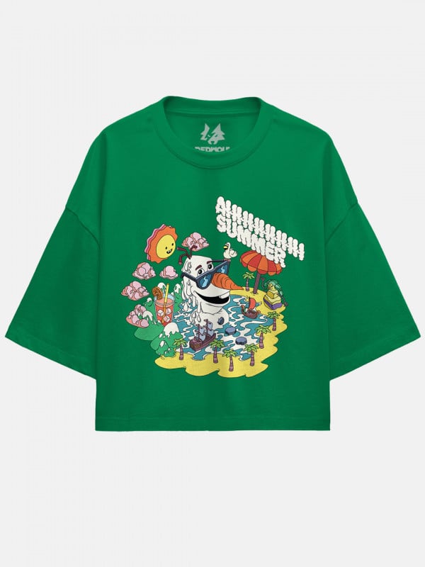 Ahhhhhh Summer - Disney Official Oversized Cropped T-shirt