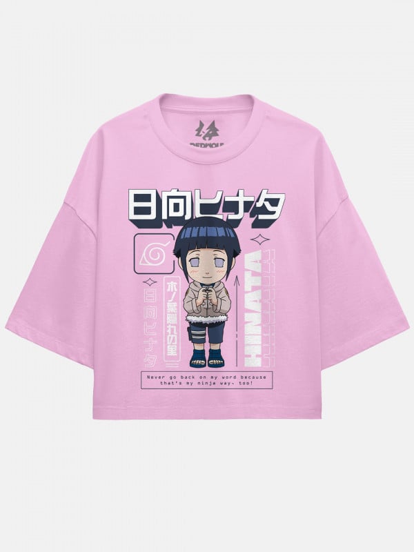 Hinata's Ninja Way - Naruto Official Oversized Cropped T-shirt