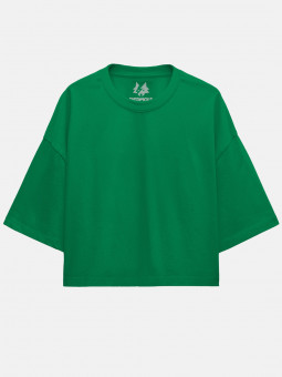 Redwolf Basics: Green - Oversized Cropped T-shirt