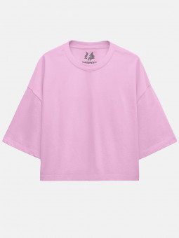 Redwolf Basics: Pink - Oversized Cropped T-shirt