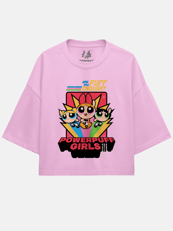 Are You Puff Enough? - The Powerpuff Girls Official Oversized Cropped T-shirt