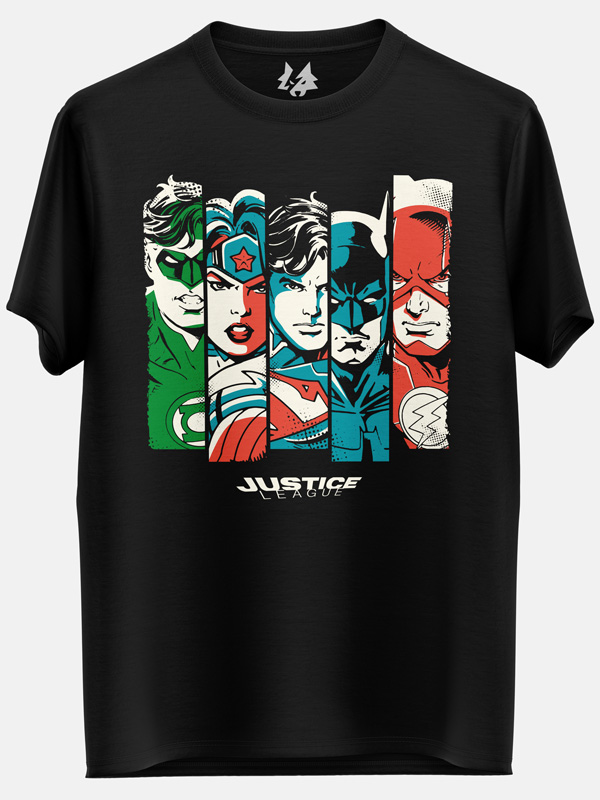 Justice League: Flags - Justice League Official T-shirt