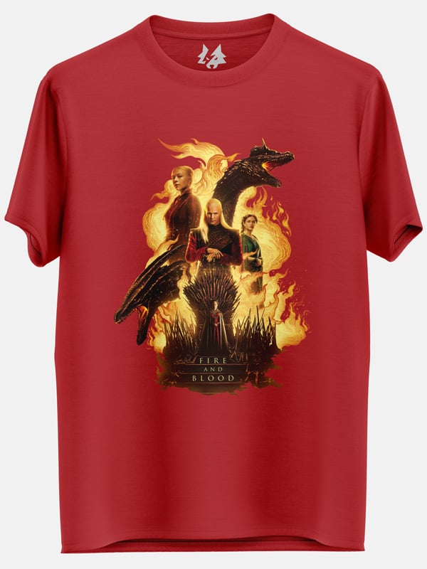 HOTD: Fire And Blood - House Of The Dragon Official T-shirt