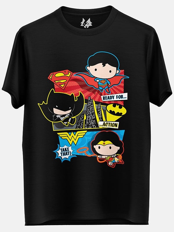 The Trio: Chibi - Justice League Official T-shirt