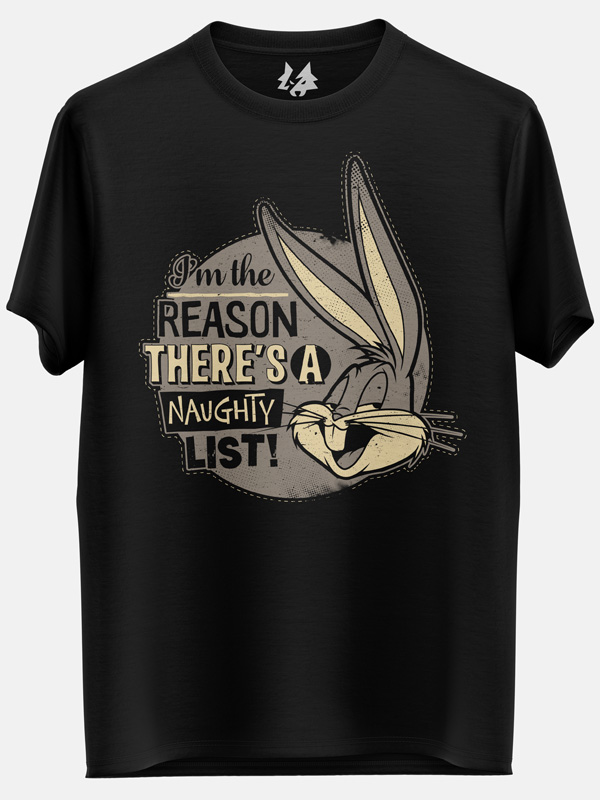 There's A Naughty List! - Looney Tunes Official T-shirt