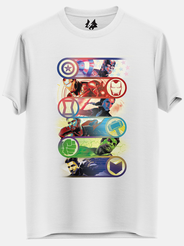 Avengers Line Up - Marvel Official T-shirt