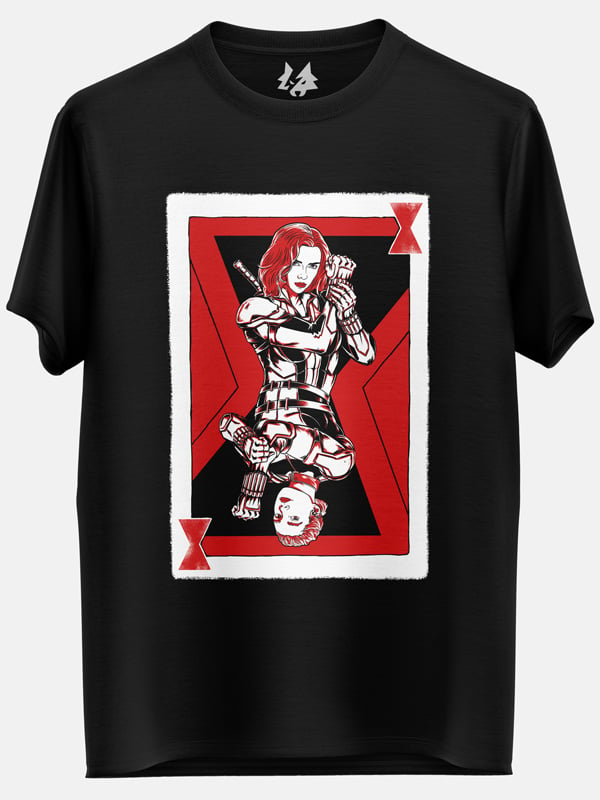 Black Widow Card - Marvel Official T-shirt